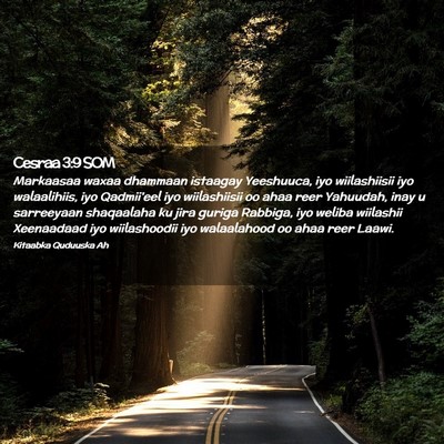 Picture 02 - Cesraa 3:9 SOM - Markaasaa waxaa dhammaan istaagay Yeeshuuca, iyo - Bible Verse Picture