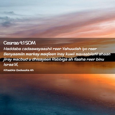 Picture 02 - Cesraa 4:1 SOM - Haddaba cadaawayaashii reer Yahuudah iyo reer - Bible Verse Picture