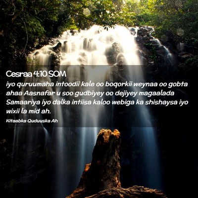 Picture 02 - Cesraa 4:10 SOM - iyo quruumaha intoodii kale oo boqorkii weynaa oo - Bible Verse Picture