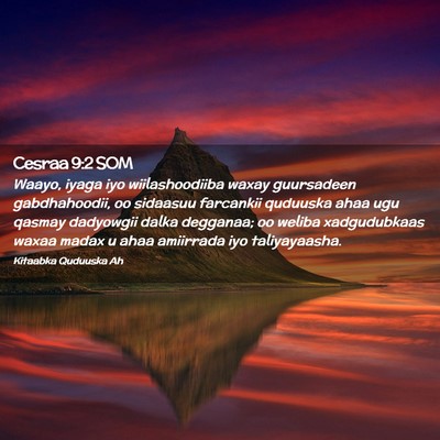 Picture 02 - Cesraa 9:2 SOM - Waayo, iyaga iyo wiilashoodiiba waxay guursadeen - Bible Verse Picture