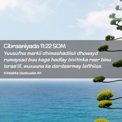 Picture 02 - Cibraaniyada 11:22 SOM - Yuusufna markii dhimashadiisii dhowayd rumaysad - Bible Verse Picture