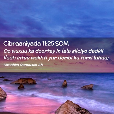Picture 02 - Cibraaniyada 11:25 SOM - Oo wuxuu ka doortay in lala silciyo dadkii Ilaah - Bible Verse Picture