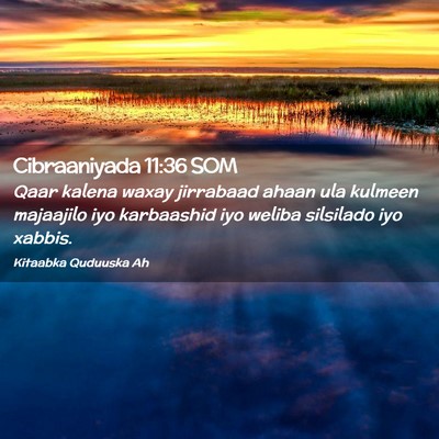 Picture 02 - Cibraaniyada 11:36 SOM - Qaar kalena waxay jirrabaad ahaan ula kulmeen - Bible Verse Picture