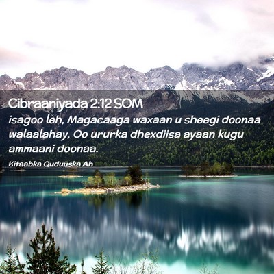 Picture 02 - Cibraaniyada 2:12 SOM - isagoo leh, Magacaaga waxaan u sheegi doonaa - Bible Verse Picture