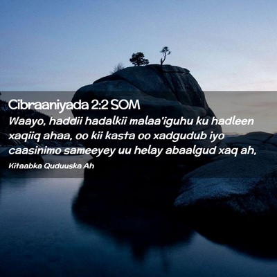 Picture 02 - Cibraaniyada 2:2 SOM - Waayo, haddii hadalkii malaa'iguhu ku hadleen - Bible Verse Picture