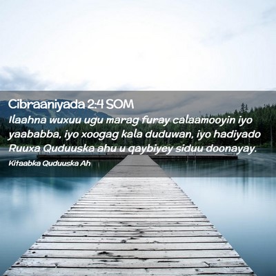 Picture 02 - Cibraaniyada 2:4 SOM - Ilaahna wuxuu ugu marag furay calaamooyin iyo - Bible Verse Picture
