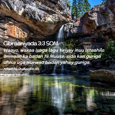 Picture 02 - Cibraaniyada 3:3 SOM - Waayo, waxaa isaga lagu tiriyey inuu istaahilo - Bible Verse Picture