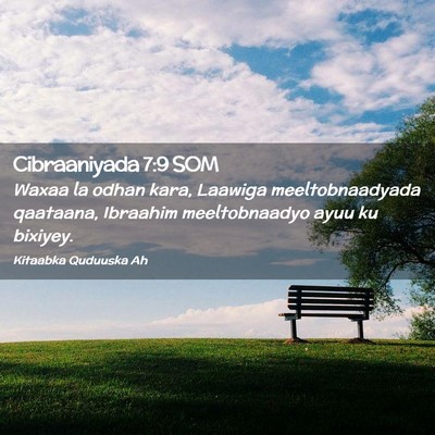 Picture 02 - Cibraaniyada 7:9 SOM - Waxaa la odhan kara, Laawiga meeltobnaadyada - Bible Verse Picture