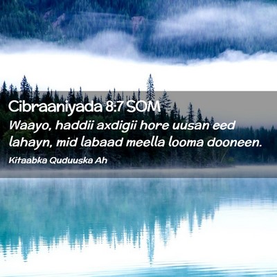 Picture 02 - Cibraaniyada 8:7 SOM - Waayo, haddii axdigii hore uusan eed lahayn, mid - Bible Verse Picture