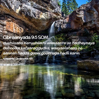 Picture 02 - Cibraaniyada 9:5 SOM - dushiisana Keruubiimtii ammaanta oo hadhaynaya - Bible Verse Picture