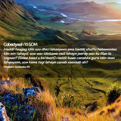 Picture 02 - Cobadyaah 1:5 SOM - Haddii tuugag idiin soo dhici lahaayeen ama - Bible Verse Picture