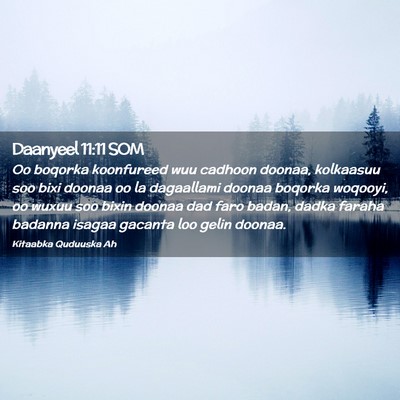 Picture 02 - Daanyeel 11:11 SOM - Oo boqorka koonfureed wuu cadhoon doonaa, - Bible Verse Picture