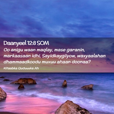 Picture 02 - Daanyeel 12:8 SOM - Oo anigu waan maqlay, mase garanin, markaasaan - Bible Verse Picture