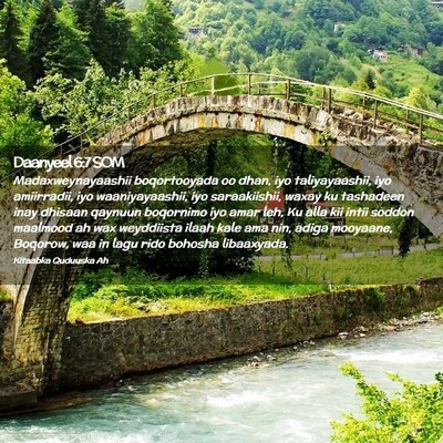 Picture 02 - Daanyeel 6:7 SOM - Madaxweynayaashii boqortooyada oo dhan, iyo - Bible Verse Picture