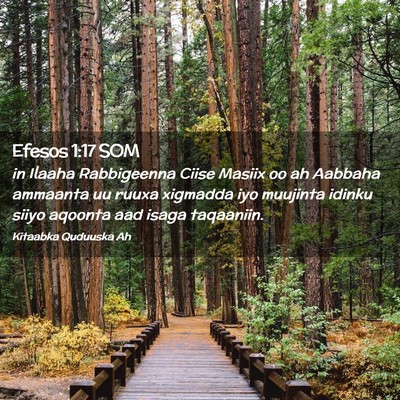 Picture 02 - Efesos 1:17 SOM - in Ilaaha Rabbigeenna Ciise Masiix oo ah Aabbaha - Bible Verse Picture
