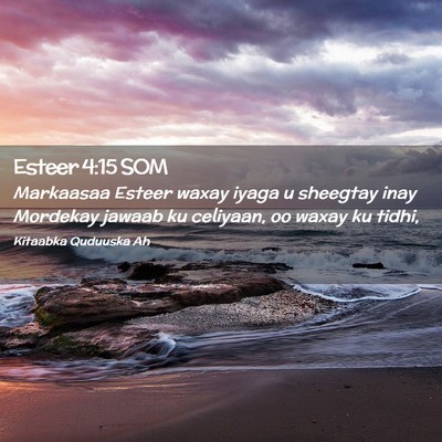 Picture 02 - Esteer 4:15 SOM - Markaasaa Esteer waxay iyaga u sheegtay inay - Bible Verse Picture