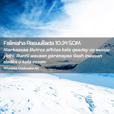 Picture 02 - Falimaha Rasuullada 10:34 SOM - Markaasaa Butros afkiisa kala qaaday oo wuxuu - Bible Verse Picture