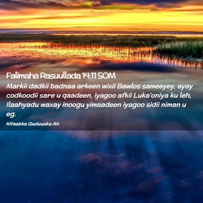 Picture 02 - Falimaha Rasuullada 14:11 SOM - Markii dadkii badnaa arkeen wixii Bawlos - Bible Verse Picture