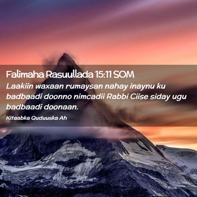 Picture 02 - Falimaha Rasuullada 15:11 SOM - Laakiin waxaan rumaysan nahay inaynu ku badbaadi - Bible Verse Picture