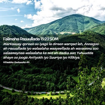 Picture 02 - Falimaha Rasuullada 15:23 SOM - Markaasay qoreen oo iyagii la direen warqad leh, - Bible Verse Picture