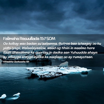 Picture 02 - Falimaha Rasuullada 15:7 SOM - Oo kolkay wax badan su'aaleenna, Butros baa - Bible Verse Picture