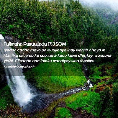 Picture 02 - Falimaha Rasuullada 17:3 SOM - isagoo caddaynaya oo muujinaya inay waajib ahayd - Bible Verse Picture