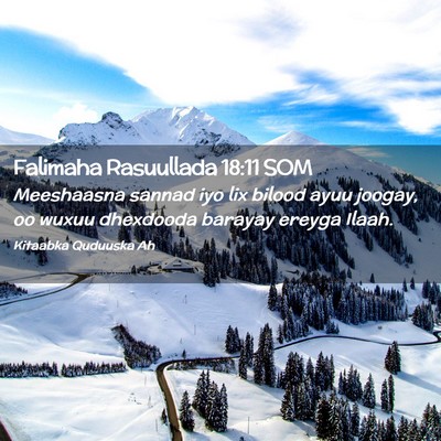 Picture 02 - Falimaha Rasuullada 18:11 SOM - Meeshaasna sannad iyo lix bilood ayuu joogay, oo - Bible Verse Picture