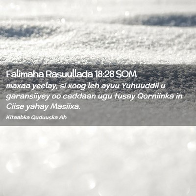 Picture 02 - Falimaha Rasuullada 18:28 SOM - maxaa yeelay, si xoog leh ayuu Yuhuuddii u - Bible Verse Picture