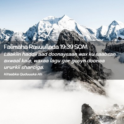 Picture 02 - Falimaha Rasuullada 19:39 SOM - Laakiin haddii aad doonaysaan wax ku saabsan - Bible Verse Picture