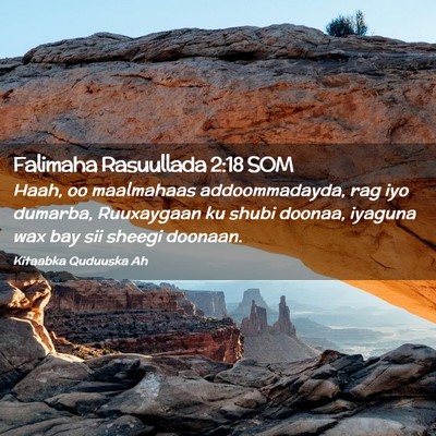 Picture 02 - Falimaha Rasuullada 2:18 SOM - Haah, oo maalmahaas addoommadayda, rag iyo - Bible Verse Picture
