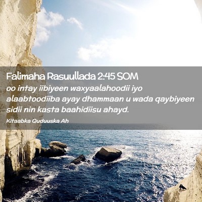 Picture 02 - Falimaha Rasuullada 2:45 SOM - oo intay iibiyeen waxyaalahoodii iyo - Bible Verse Picture