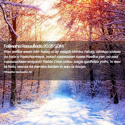Picture 02 - Falimaha Rasuullada 20:35 SOM - Wax walba waan idin tusay si ay waajib idiinku - Bible Verse Picture