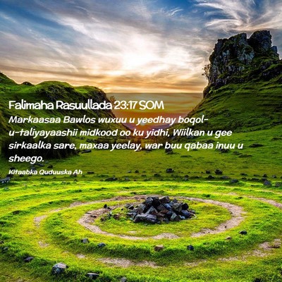 Picture 02 - Falimaha Rasuullada 23:17 SOM - Markaasaa Bawlos wuxuu u yeedhay - Bible Verse Picture