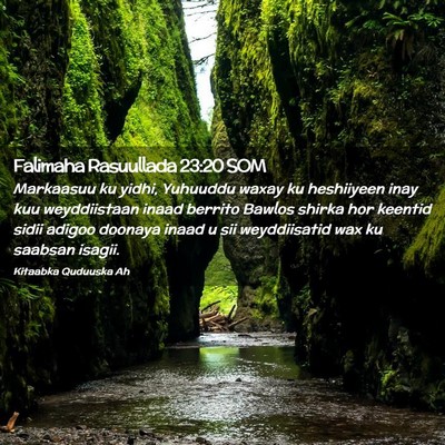 Picture 02 - Falimaha Rasuullada 23:20 SOM - Markaasuu ku yidhi, Yuhuuddu waxay ku heshiiyeen - Bible Verse Picture