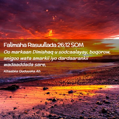 Picture 02 - Falimaha Rasuullada 26:12 SOM - Oo markaan Dimishaq u sodcaalayay, boqorow, - Bible Verse Picture