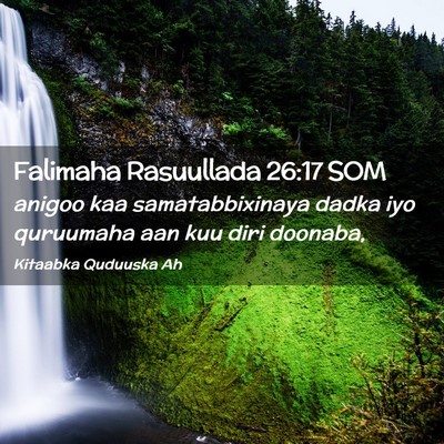 Picture 02 - Falimaha Rasuullada 26:17 SOM - anigoo kaa samatabbixinaya dadka iyo quruumaha - Bible Verse Picture