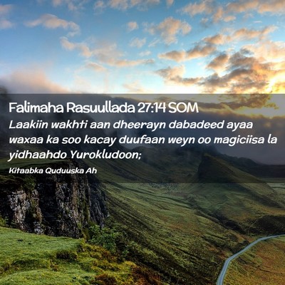 Picture 02 - Falimaha Rasuullada 27:14 SOM - Laakiin wakhti aan dheerayn dabadeed ayaa waxaa - Bible Verse Picture