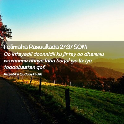 Picture 02 - Falimaha Rasuullada 27:37 SOM - Oo intayadii doonnidii ku jirtay oo dhammu - Bible Verse Picture