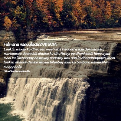 Picture 02 - Falimaha Rasuullada 27:41 SOM - Laakiin waxay ku dhaceen meel laba badood isaga - Bible Verse Picture