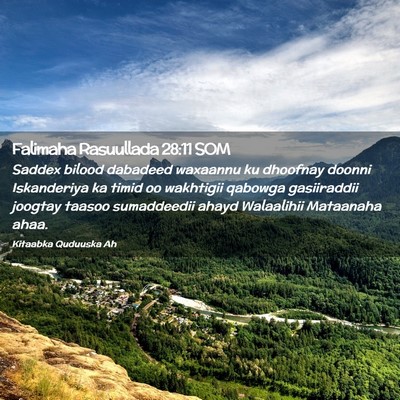 Picture 02 - Falimaha Rasuullada 28:11 SOM - Saddex bilood dabadeed waxaannu ku dhoofnay - Bible Verse Picture