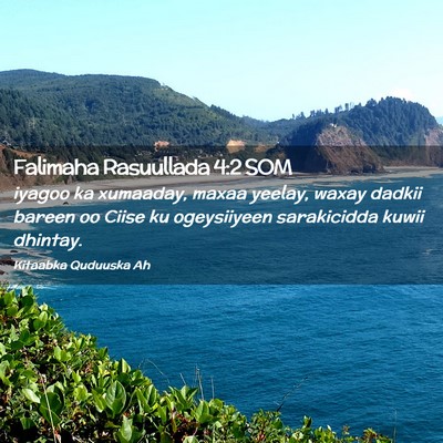 Picture 02 - Falimaha Rasuullada 4:2 SOM - iyagoo ka xumaaday, maxaa yeelay, waxay dadkii - Bible Verse Picture