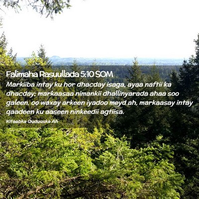 Picture 02 - Falimaha Rasuullada 5:10 SOM - Markiiba intay ku hor dhacday isaga, ayaa naftii - Bible Verse Picture
