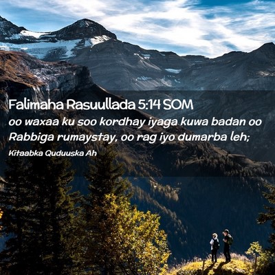 Picture 02 - Falimaha Rasuullada 5:14 SOM - oo waxaa ku soo kordhay iyaga kuwa badan oo - Bible Verse Picture