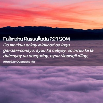 Picture 02 - Falimaha Rasuullada 7:24 SOM - Oo markuu arkay midkood oo lagu gardarroonayo, - Bible Verse Picture