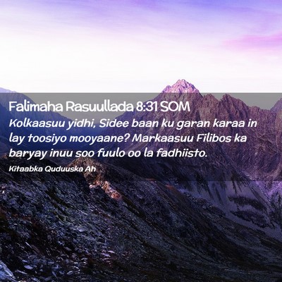 Picture 02 - Falimaha Rasuullada 8:31 SOM - Kolkaasuu yidhi, Sidee baan ku garan karaa in lay - Bible Verse Picture
