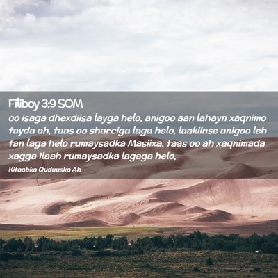 Picture 02 - Filiboy 3:9 SOM - oo isaga dhexdiisa layga helo, anigoo aan lahayn - Bible Verse Picture
