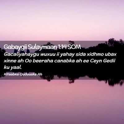 Picture 02 - Gabaygii Sulaymaan 1:14 SOM - Gacaliyahaygu wuxuu ii yahay sida xidhmo ubax - Bible Verse Picture