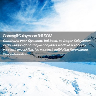 Picture 02 - Gabaygii Sulaymaan 3:11 SOM - Gabdhaha reer Siyoonow, bal baxa, oo Boqor - Bible Verse Picture