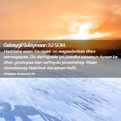 Picture 02 - Gabaygii Sulaymaan 3:2 SOM - Haddaba waan kacayaa, oo magaaladaan dhex - Bible Verse Picture