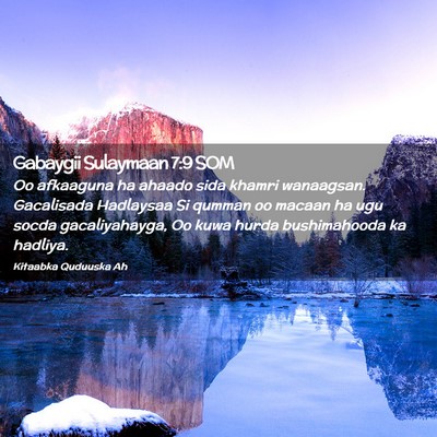 Picture 02 - Gabaygii Sulaymaan 7:9 SOM - Oo afkaaguna ha ahaado sida khamri wanaagsan. - Bible Verse Picture